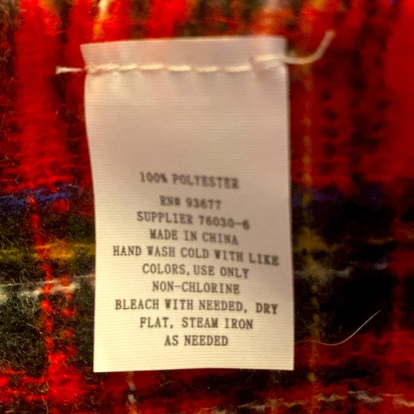 3/$15. Plaid scarf, extra large , 26” by 76” - Picture 3 of 3